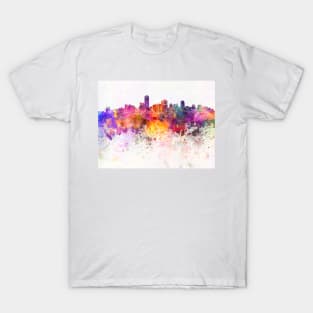 Adelaide skyline in watercolor background T-Shirt